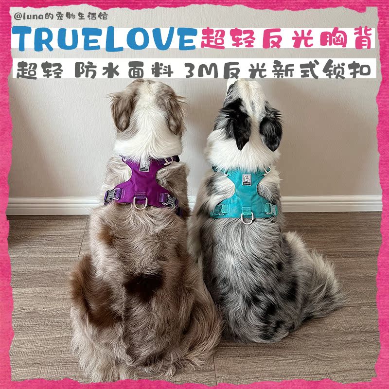 Truelove Dog Leash New Model Harness for Medium, Small and Large Dogs, Reflective Vest-Style Dog Walking Leash