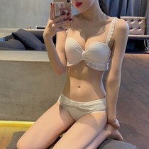 Female lingerie bra and underpants suit lingerie set of pure desire minimalist student small chest minimalist about lukewarm wins