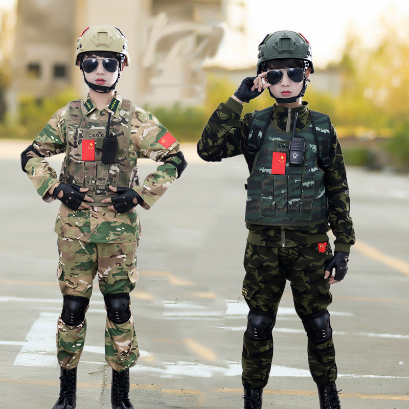 Children's camouflages suit boys'uniforms as soldiers' clothes special soldiers spring and autumn tides Tong Jun Training clothing police equipment