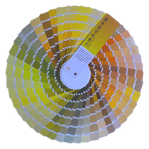 色彩通黄色系卡样本册调色卡配方比例色板色卡样品展示册烤漆油漆涂料红蓝绿黑白灰系服装食品蛋糕蛋黄比色卡