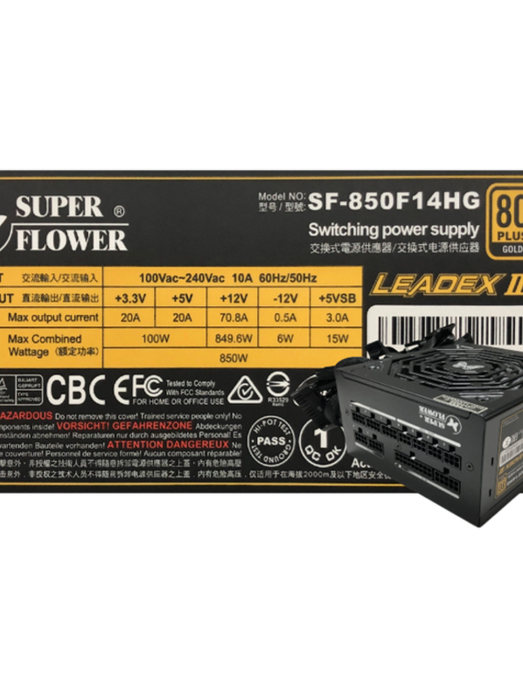 Disassembled Original Computer Desktop Power Supply Huiyun 500W 650W 750W 850 Gold Medal Module Zhenhua Silent