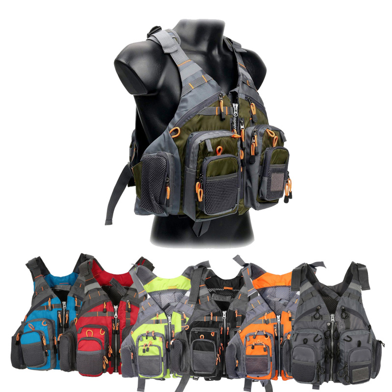 Fishing Life Jacket, Rock Fishing Suit, Boat Fishing, Sea Fishing, Lure Fishing, Multifunctional, Multi-Pocket, Portable, with Buoyancy Material, Detachable