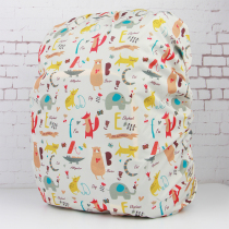 Backpack Waterproof Hood Dust Protection Cover Outdoor Riding Double Shoulder children Primary and secondary school Schoolschool Bag Jacket Tie Rod bag Anti-rain cover