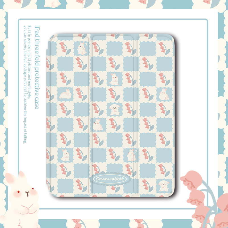 Elegant ipad9 protective sleeve 2021ipad new trifold air4 small fresh mini6 with pen slot transparent soft shell 10 2 inch ninth generation rear shell iPad airbag silicon