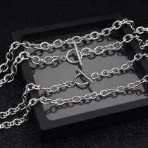 Manufacturer stainless steel OT buckle necklace male and female base 100 lap long necklace neck chain