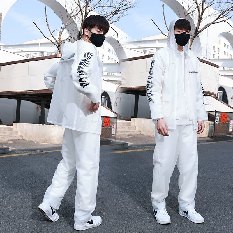 Raincoat anti-storm rain breathable delivery raincoat anti-storm full body men and women raincoat rain pants suit adult new battery