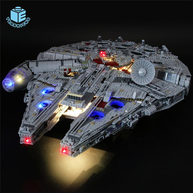 Building blocks Millennium Hayabusa Star Wars 75192 Spacecraft High Difficulty Toy Lamps Led Starship Assembled Light Fixtures