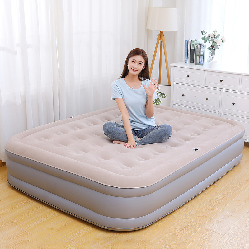Add high inflatable bed cushion double home thickened air cushion bed linen portable spanking and folding automatic inflatable bed-Taobao