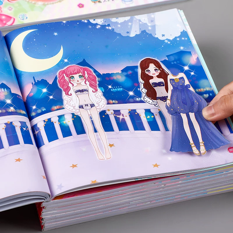 Книга с наклейками для переодевания, игрушка, наклейки, 6 лет, 3 штуки