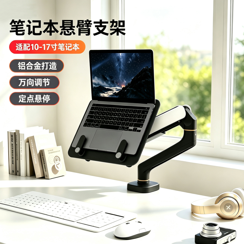 Laptop Tray Cantilever Stand Floating Desktop Rotating Adjustable Tablet Reading Stand Universal Hover Computer Stand Laptop Tray Cantilever Stand Floating Desktop Rotating Adjustable Tablet Reading Stand Universal Hover Computer Stand