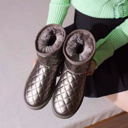 Зимние короткие сапоги, универсальная обувь, флисовые ботинки, в корейском стиле