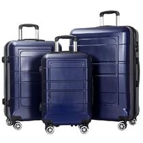newAEDILYS 3 Piece Suitcase Luggage Set - Blue luggage