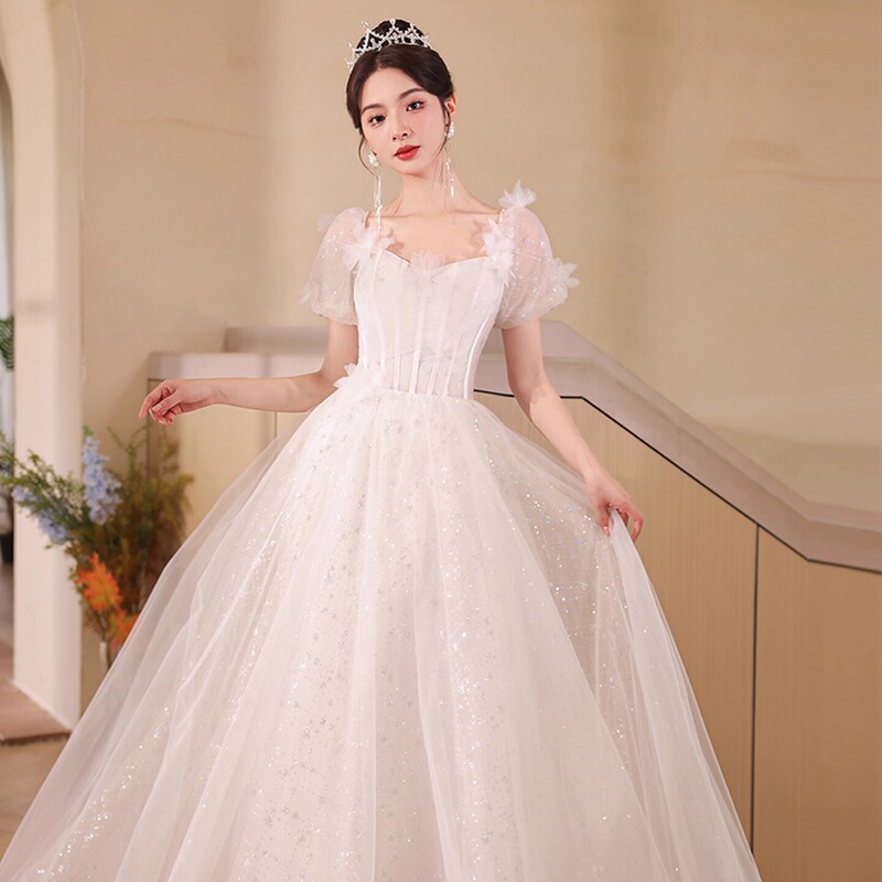 White Evening Dress, Light Luxury, Niche, High-End, 2026 New Model, Host, Sophisticated, Banquet, Elegant, Student Coming-Of-Age Ceremony White Evening Dress, Light Luxury, Niche, High-End, 2026 New Model, Host, Sophisticated, Banquet, Elegant, Student Coming-Of-Age Ceremony