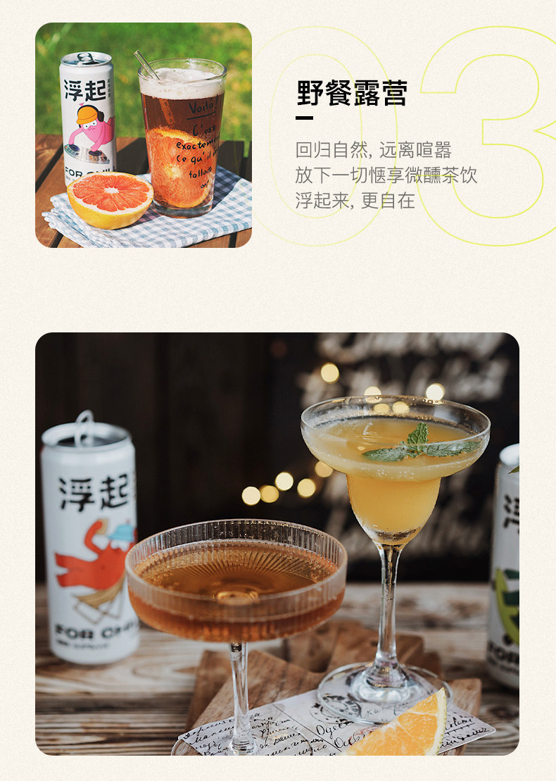 百威浮起 气泡茶酒 微醺低度预调酒鸡尾 330ml*6罐 图6