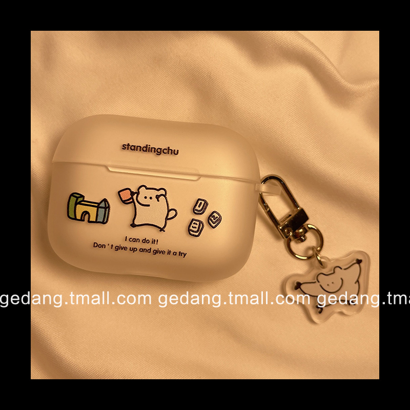 Suitable for airpods3 protective sleeves cute ins Apple airpodspro silicone softshell non-one-piece one-piece 23 generation wireless Bluetooth headphones minimalist transparent tpu small crowdhanging