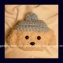 Blue hat dog 2021 new model suitable for Apple AirPods3 protective cover cute ins wind silicone soft shell Siamese all-in-one 2 generation wireless bluetooth headset hand-woven knitted plush line