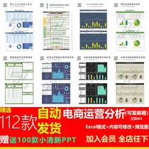 E-commerce operation analysis Excel table New media operation sales analysis table WeChat official account data monthly report