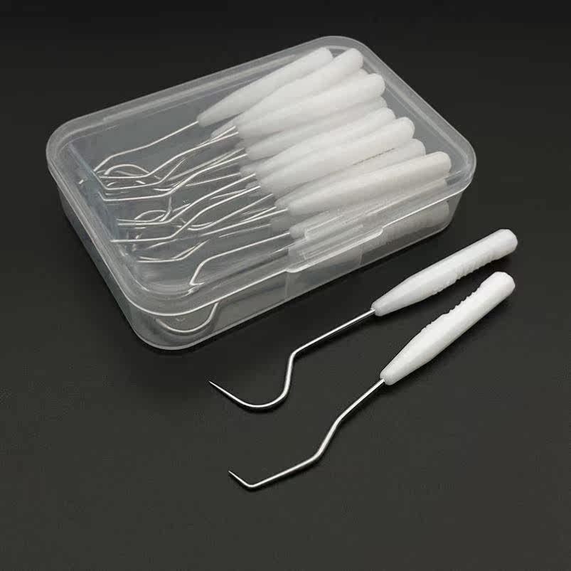 Tick Tooth Hook with portable toothpick Stainless Steel Tooth Hook Stomatology Professional Tick Teeth Clean Tooth Slit Tooth