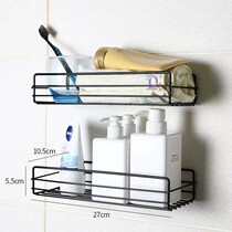 Punch-free bathroom bathroom toilet washstand rack towel rack supplies large wall-mounted shelf