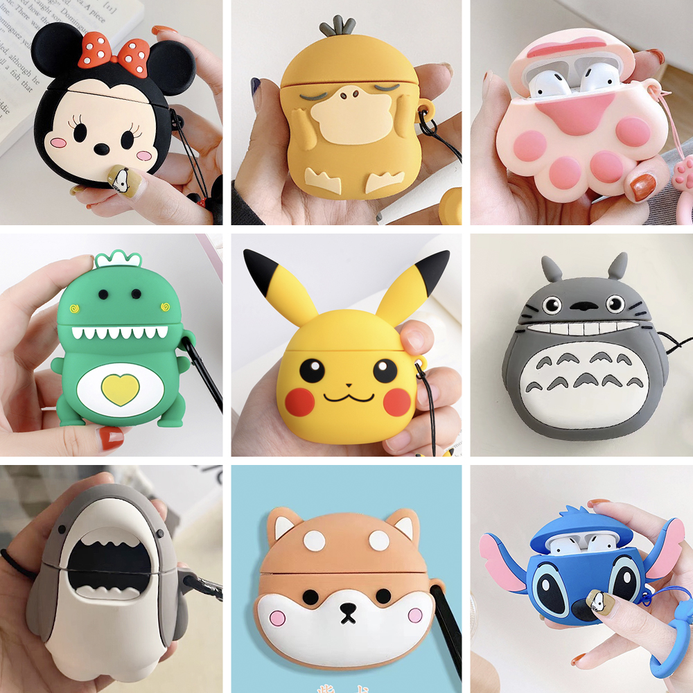 baseusw04 applies to old version of the BSEUST headphone protection sleeve wireless Bluetooth headset shell silicone cute cartoon creative baseus encok w04 charging warehouse box w04