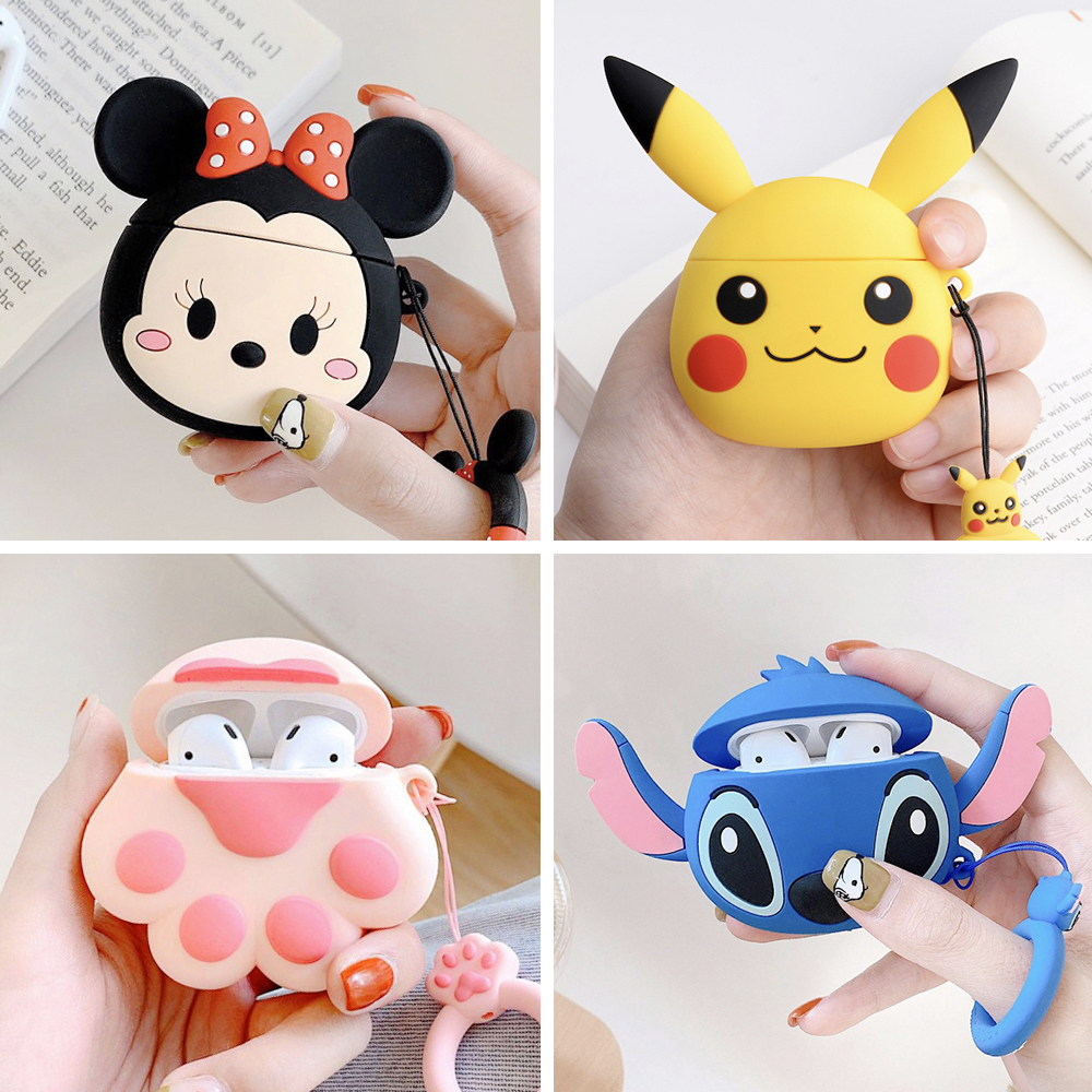 Suitable for Baseus w04 earphone protective sleeve true wireless bluetooth earphone sleeve baseus encok cartoon sleeve silicone charging bin box w04pro cute wo4 personality creative anti-fall