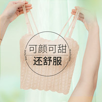 Sports lingerie womens small breasts gather anti-walking light bra without steel ring slim vest-style harness merry-back integrated bra