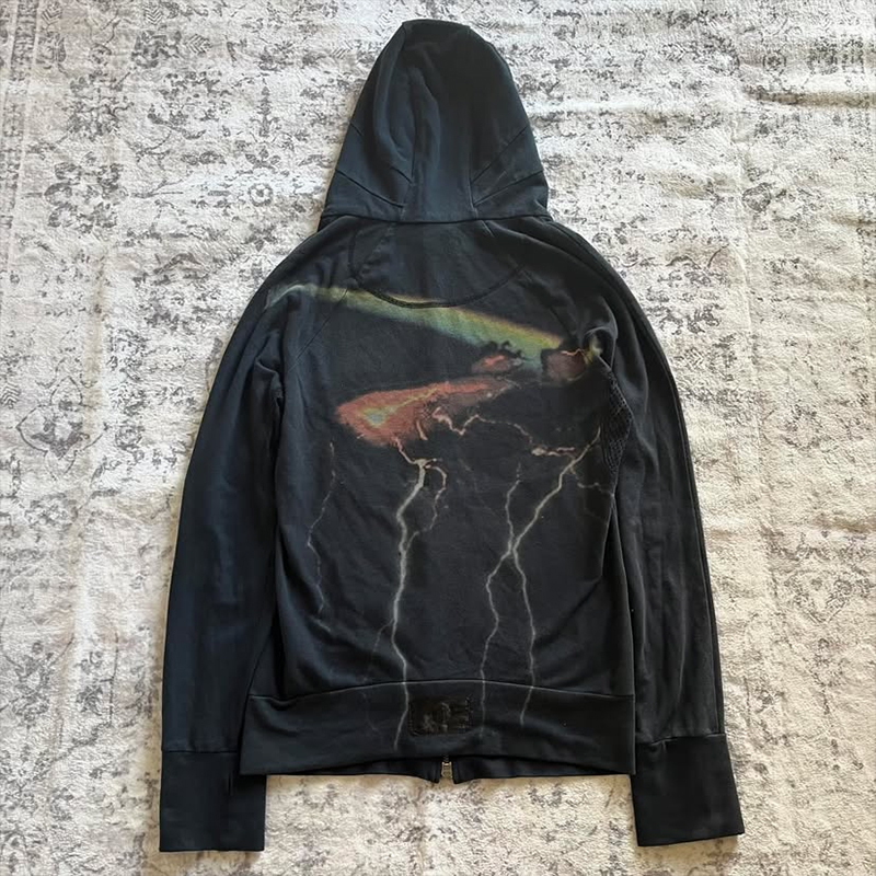 Lgb Pioneer Visual Series Lightning Strike Boxer Hoodie Jacket Hooded Patchwork Cardigan Unisex