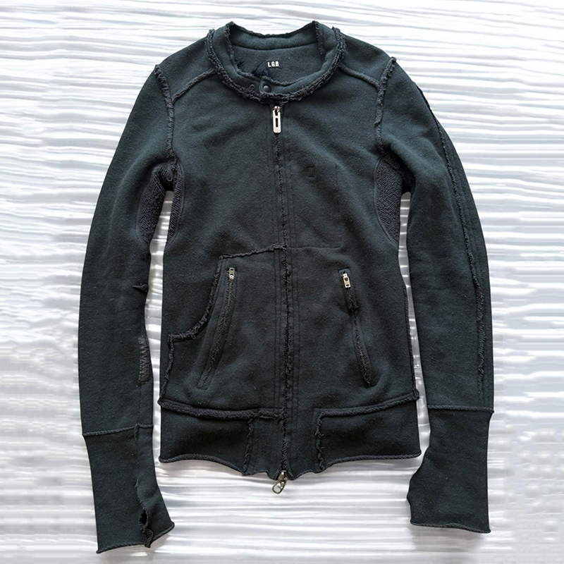 Lgb Pioneer Visual Series Ultra Rare Knight Jacket Stand Collar Coat Fringe Patchwork Top Unisex Lgb Pioneer Visual Series Ultra Rare Knight Jacket Stand Collar Coat Fringe Patchwork Top Unisex