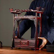 Hongmei Bogu faucet pen hanging brush holder rosewood Bogu rack multifunctional with drawer storage 12-pin brush hanging