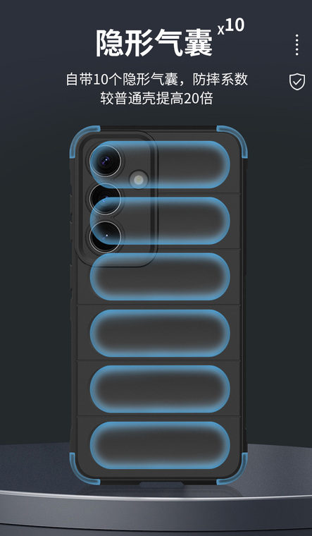 Grey Grooved Shockproof Camera Raised Samsung Phone Case