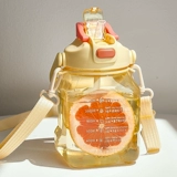 Вместительная и большая высококачественная летняя спортивная бутылка со стаканом, трубочка, ароматизированный чай, чайная чашка, популярно в интернете