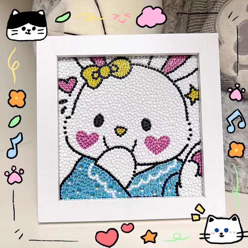 Children's diamond painting handmade diy full of diamonds new diamond stickers dot diamond painting cartoon creative girl educational toys - Taobao