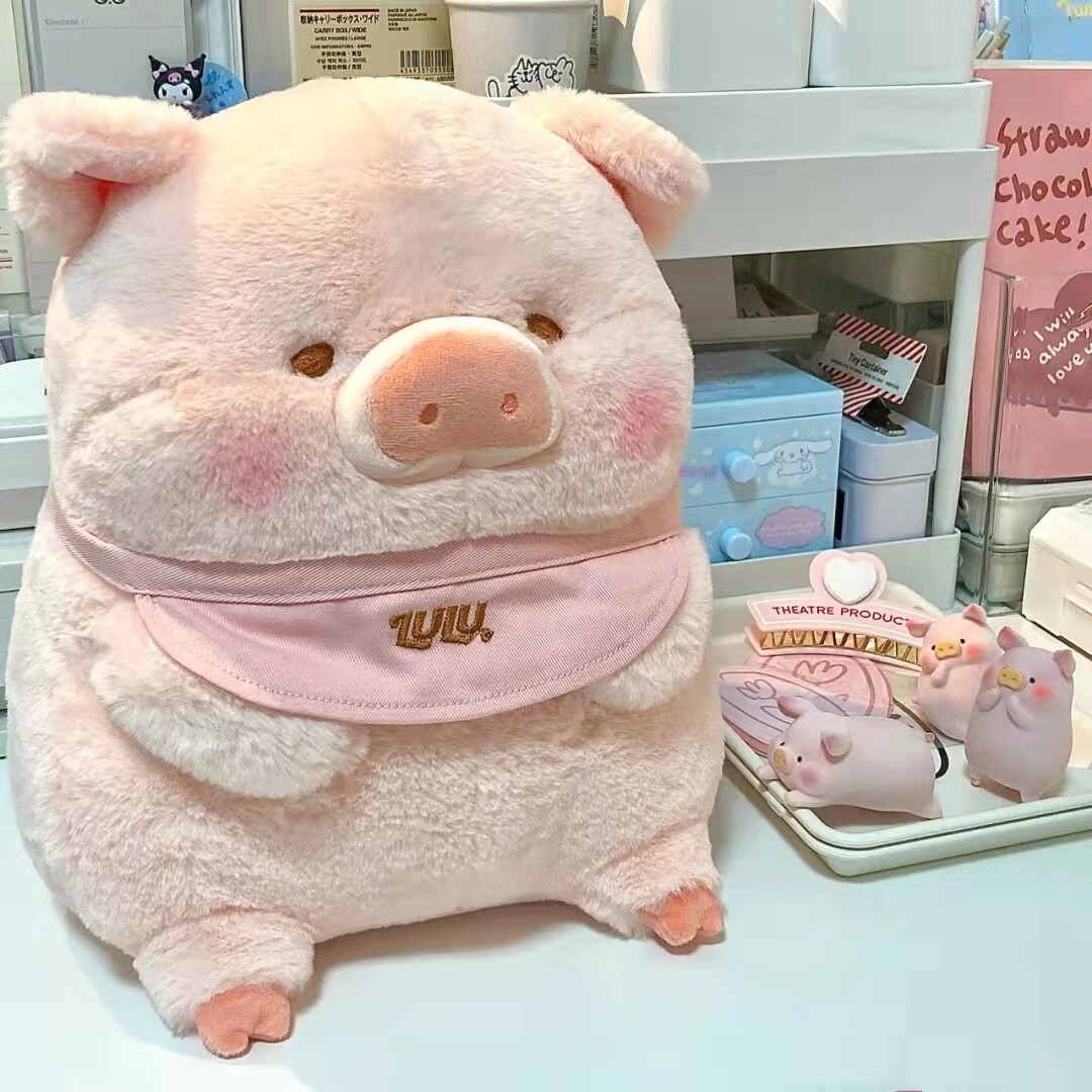 lulu pig doll doll pink pig pillow plush toy pig doll cute girl heart doll gift
