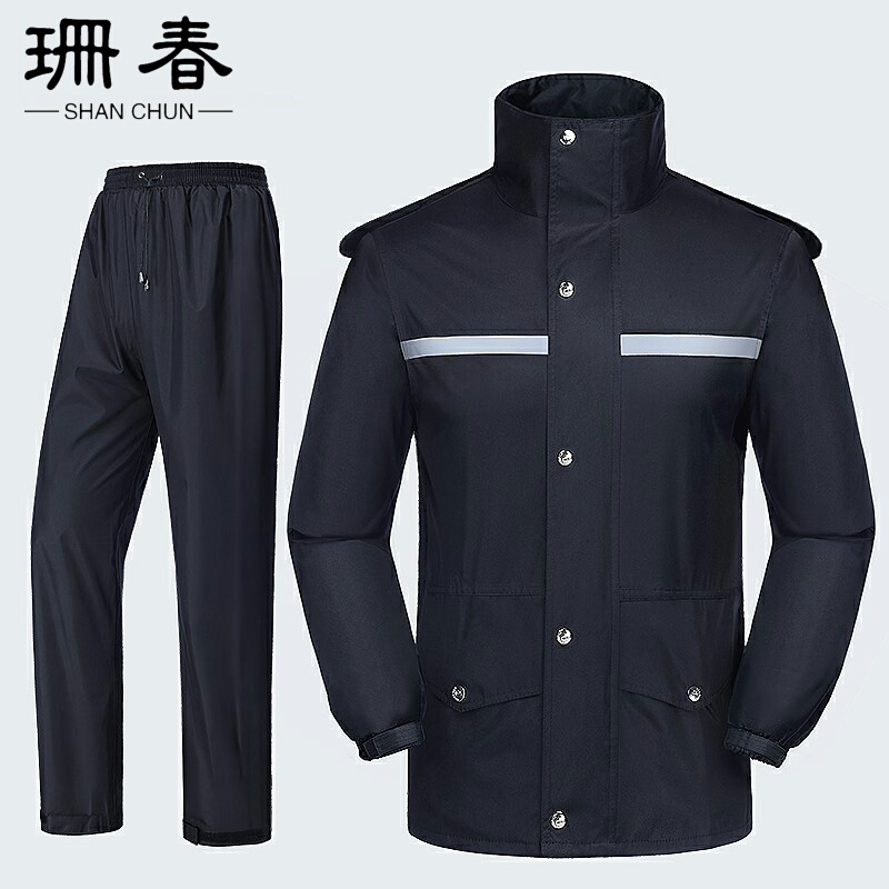 Raincoat and Rain Pants Set for Men and Women, Separate Pieces, for Delivery, Electric Motorcycle Riding, Full-Body Storm-Proof Waterproof Clothing for Adults
