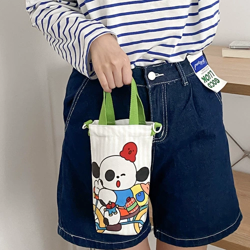 Портативная сумка через плечо для школьников, модный мультяшный чайник со стаканом, милая небольшая сумка, коллекция 2023