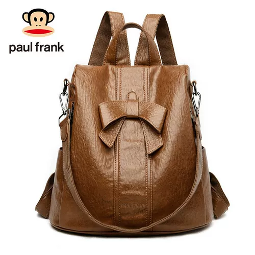 Рюкзак, модная сумка через плечо, вместительная и большая сумка на одно плечо с бантиком, анти-кража, коллекция 2023, из натуральной кожи