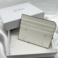 MMM Style 22SS четыре угловой строчки белая подличная кожаная карта сумки кошелька верхний слой коровь