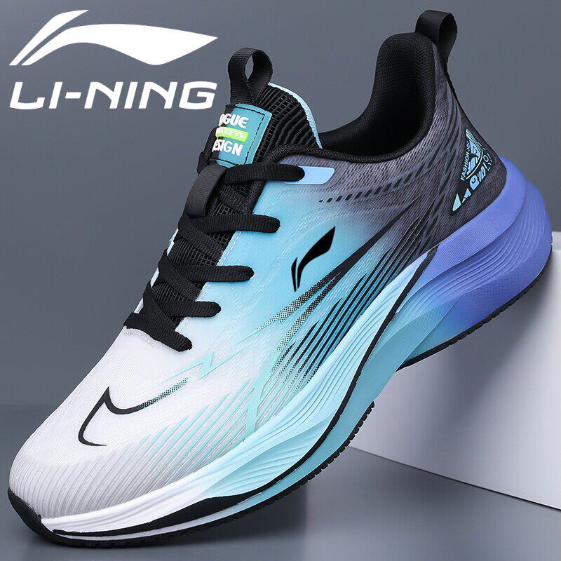 Мужская обувь Li Ning, коллекция 2026 года, весенние кроссовки с дышащей сеткой, амортизирующая мягкая подошва, легкая нескользящая износостойкая повседневная спортивная обувь
