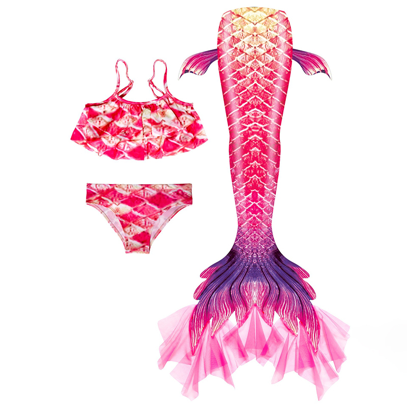 Children's Mermaid Tail Swimsuit 2026 Summer New Style Little Girl's Swimsuit for Older Children Princess Vacation Swimwear