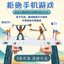 Bamboo Festival People Pair Battle Tabletop Toys 6th Grade Double PK Parent-child Interactive Pull Wire Plastic Puppet Children Puzzle