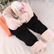 Winter Down Love Bathine Warm Pants Woman Plus Suede Thickened double slats bottom pants High waist and body 1021 wool trousers