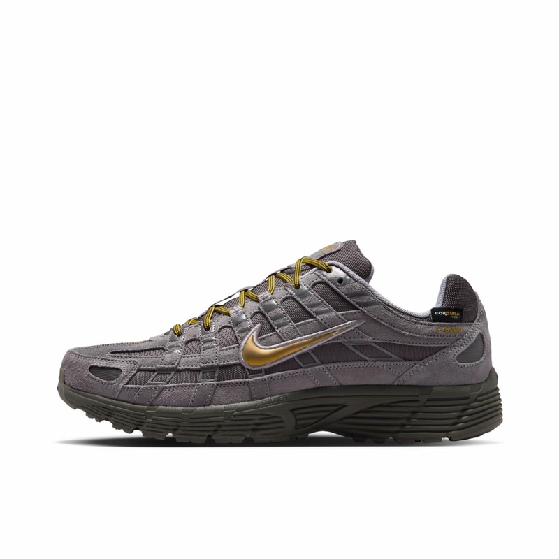 Nike P-6000 Men's Retro Running Shoes, Breathable and Cushioning, Same Style for Men and Women, Gray Gold