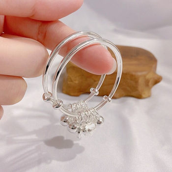 Wubao coin peanut bell sterling silver bracelet