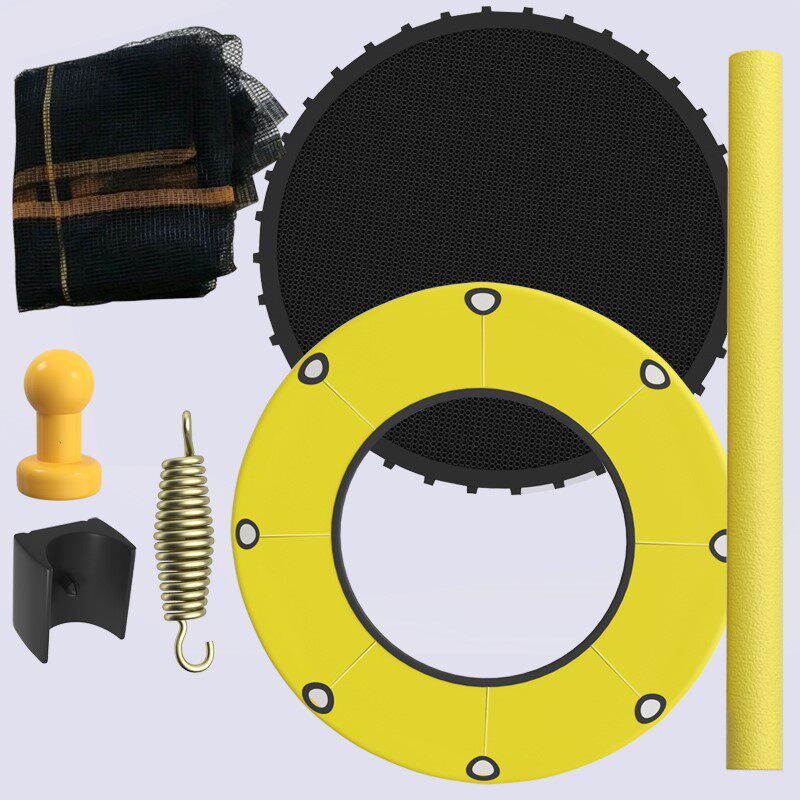 A trampoline trampoline accessory with a protective mesh