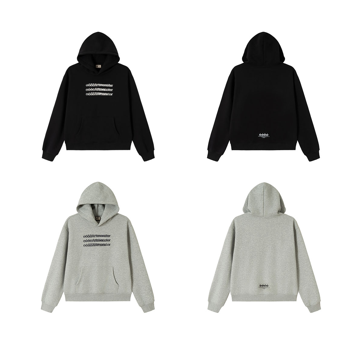 eeeeArtmonster Secret Words Embroidered Hoodie