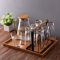 Creative water cup frame with shelf Mark cup asphalt tray hanging tray hanging frame glass shelf household living room