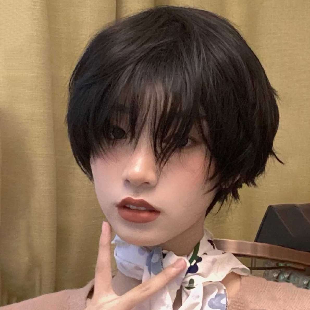 Wig men's short hair is too gay fake hair boys daily matte universal cos Korean version handsome dk face full head