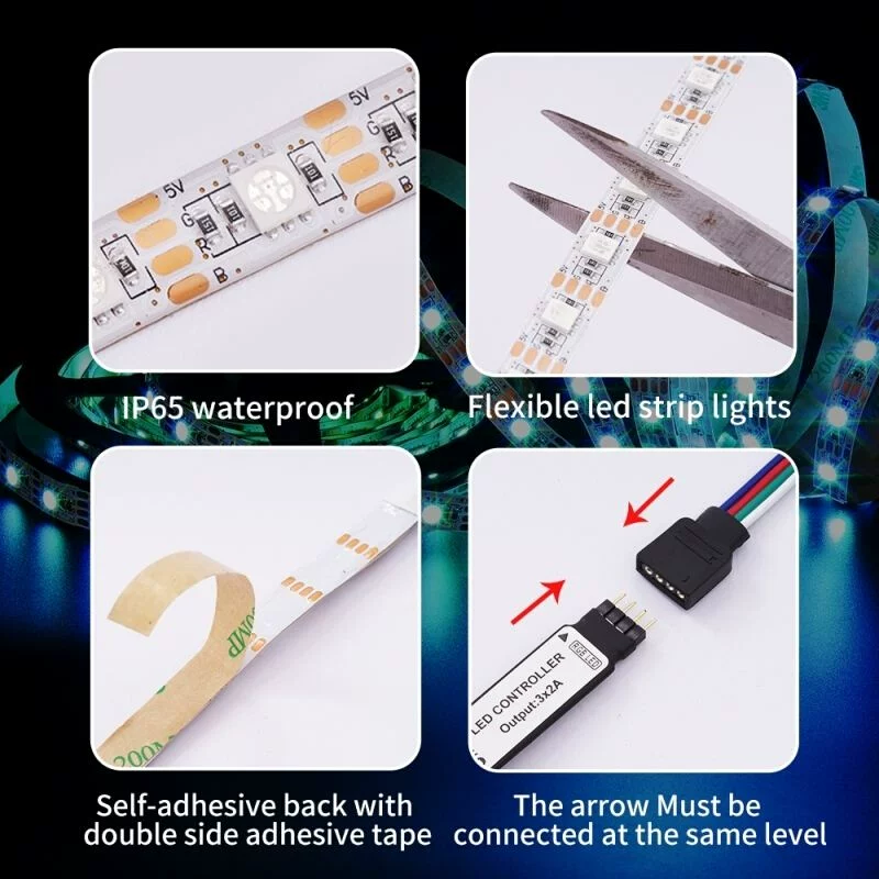5V LED-лента USSB FLEXible RGB лента лента WIFI, светильники