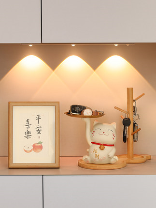Home Decoration Lucky Cat Storage Resin Ornament Entrance TV Cabinet Cartoon Cute Auspicious Housewarming Gift - Taobao