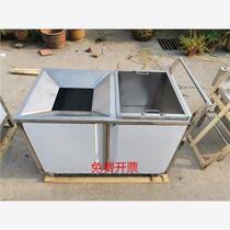 Customized thickened stainless steel dual-purpose scrap collection truck scrap collection table dining truck hotel canteen tableware garbage truck can be picked up